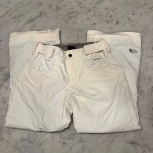 The North Face Girls HyVent‎ EZ Grow Snow Pants White Medium 10/12 Waterproof